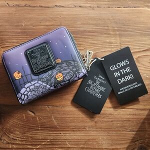 NWT Disney Loungefly The Nightmare Before Christmas Purple Wallet